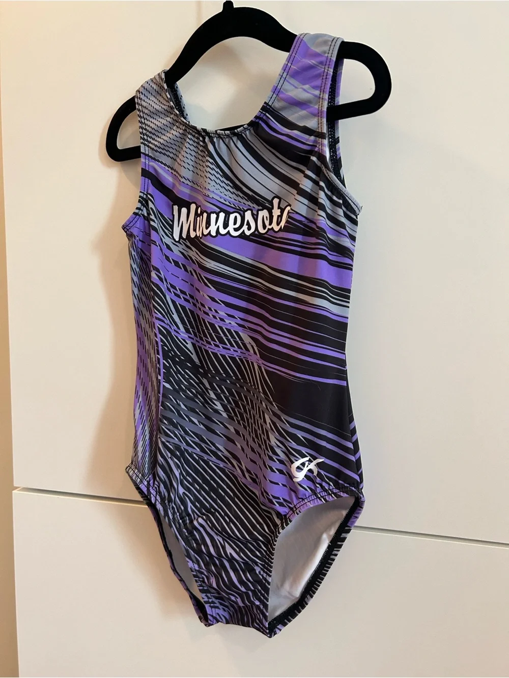 GK “Minnesota” Purple Stripe Girls' Gymnastics Leotard - CL